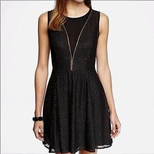 Express Studded Black Gold Mini Party Evening Cocktail Dress NWT Womens Size 0